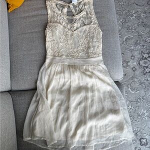Vero Moda Cream Lace Mini Dress
